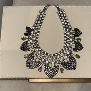 Zara Silver and Black Statement Necklace